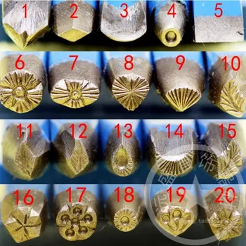 20buc Flori nicovală & Trad set,Model de luare a deciziilor în procesul de bijuterii, prelucrarea,Bijuterii Sculptate manual goldsmith instrumente
