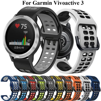 20mm Curea de Ceas Silicon pentru Garmin vivoactive 3 muzica 3t Bratara Smartwatch Banda Pentru Precursor 645 245 brățară Brățară Curea