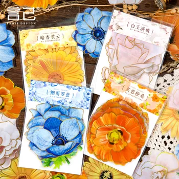 20sets/lot Kawaii Album cu Autocolante Prosper flori Junk Jurnalul de Papetărie Hârtie Autocolante Planificator de autocolante Decorative