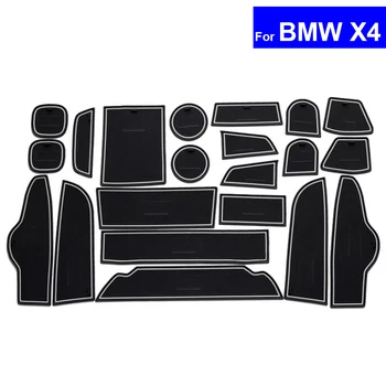 21 de Pc-uri Auto Non-alunecare Ușa Poarta Slot Covoare Covoare Ceașcă Titularul Tampoane M Logo-ul Pentru BMW X4 2013 2014 2015 Ușa Groove Mat Transport Gratuit