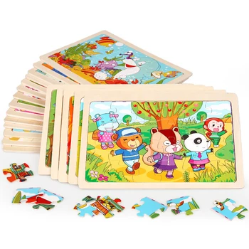 24 Piese Puzzle jucării Educaționale timpurii Animal Peisaj Puzzle-uri pentru Adulți cadouri pentru Copii Jucărie Jocuri Puzzle Jucării Toddler