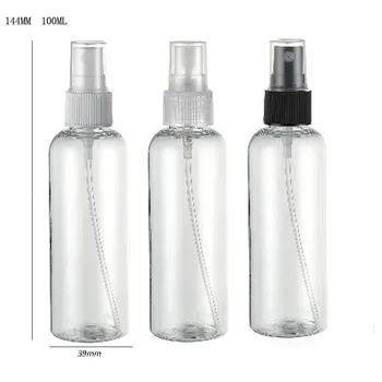 24 x 100ml Clar Transparent DIY Umăr Rotund de Plastic, Sticla de Parfum de 100cc Alb PET Fragrance Mist Pulverizator Sticla