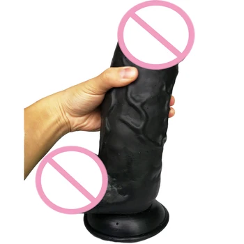 29.5*7.5 cm Gigant Imens Vibrator Super Mare Scula ventuza Mare Dong Realist Penis Anal, Dop de Fund jucarii Sexuale Pentru Femei Masturbator