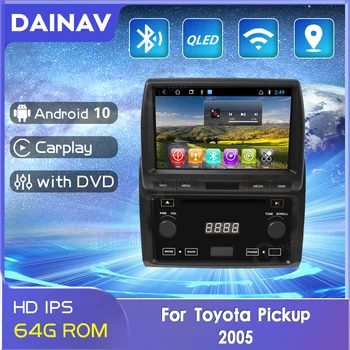 2din Android Auto Radio Autoradio Player Multimedia Pentru Toyota Land cruise preluare LC57 2005 cu DVD, navigatie GPS Stereo
