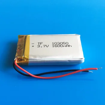 3.7 V 1600mAh lipo litiu-polimer baterie reîncărcabilă de celule de 10*30*50mm pentru GPS DVD recorder e-book camera PAD Laptop PSP difuzor