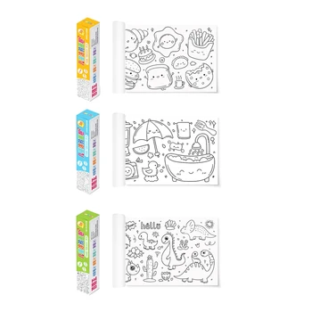 3 Pack Desen Rola de Hartie de BRICOLAJ, Pictura, Desen, Culoare de Umplere de Colorat de Hârtie Rola de Hartie Pentru Copii