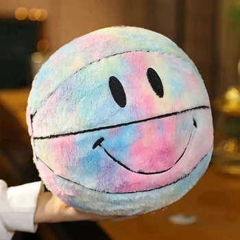 30CM Creative Zâmbet Mingea Păpușă de Pluș Jucărie de Pluș Drăguț Baschet Perna Masina Acasa Baschet Decor Smiley Balonul de Ventilație Arunca Papusa