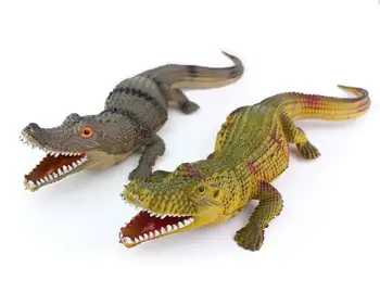 30cm Diy Simulare Crocodil Sălbatic Figura Jucarii de Colectie Crocodil Animal Sălbatic Cifrele de Acțiune de Copii de origine Animală Sandtable Scena Jucărie