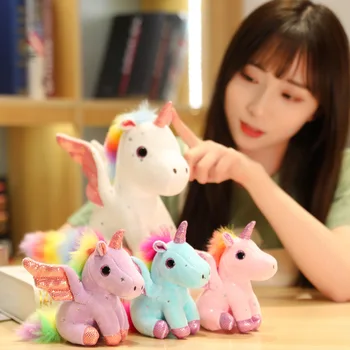 30CM Unicorn de Pluș Jucării de Desene animate Moale Animal de Pluș Jucarii Copii Potoli setea de Dormit Perna Păpuși de Aniversare pentru Copii Decor Acasă Cadouri