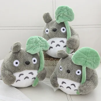 30CMTotoro de Pluș Jucărie de Pluș Drăguț Pisică Japoneză Anime Figura Păpușă de Pluș Totoro Cu Frunze de Lotus Jucarii Copii Ziua de nastere Cadou de Crăciun