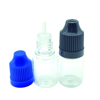30pcs Gol 5ml Greu Sticle Clare Plastic PET Dropper Flacon Cu Capac cu protecție pentru copii Și Lung Sfat Pentru Lichide Container