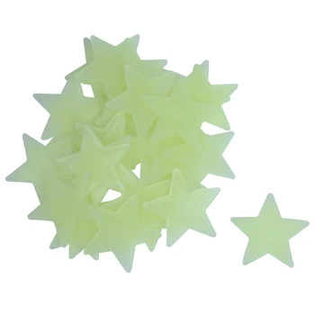 35 x Mini stele fosforescente Perete Autocolante fluorescente Glow mosc fosforescente lumina de noapte