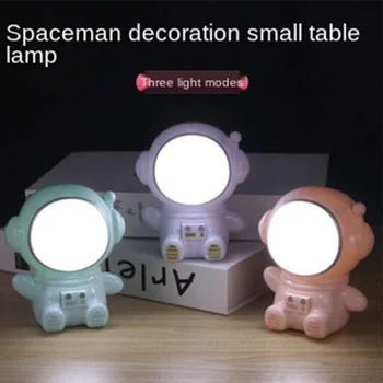3D Astronaut Drăguț Model Lumina de Noapte Rășină Cosmonaut Figura Ambarcațiuni Dormitor Noptieră Lampa Ornament Camera pentru Copii Decor
