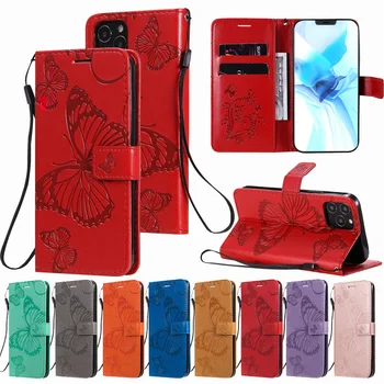3D Butterfly Portofel din Piele Caz de Telefon Pentru Xiaomi Redmi 4A 4X 5 Plus 6A 7 8A 9A 9C 9T K20 K30 Pro Titularul Flip Satnd Acoperire Completă