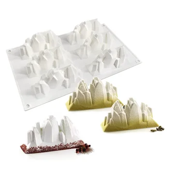 3D Iceberg Spuma Dulce Tort Mucegai Silicon de Copt DIY Înghețată de Zăpadă Mountain Chocolate Ice Cube Mucegai Gros Picătură de Transport maritim
