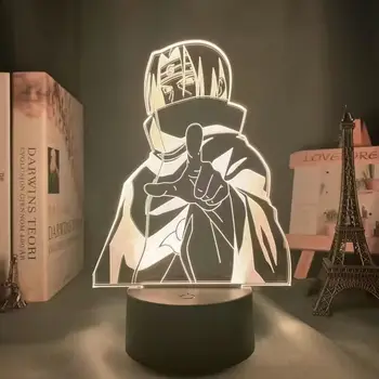 3D LED Lumina de Noapte Anime Naruto Uzumaki, Sasuke, Kakashi Copii Decor Dormitor Lampa de Noapte Itachi Accesorii Naruto Figura