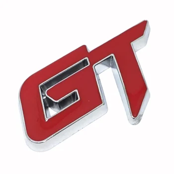 3d Logo-ul Gt Auto Autocolant Moda Mașină de Decor Autocolant Pentru Ford Focus 2 Fiesta 3 Ranger Mondeo Mk2 Rosu+Argintiu