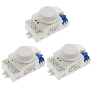 3X 5.8 Ghz HF Sistem de LED-uri cu Microunde 360 Grade Senzor de Mișcare Comutator de Lumină Corp Detector de Mișcare
