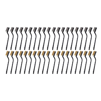 40 Buc Perie De Sârmă De Metal Perie Pentru Curățare Zgură De Sudare Și Rugina Zero Perie Mâner Curbat Zgură Cu Perie De Sârmă Perie Rugina