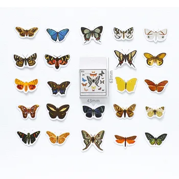 40Packs en-Gros Fluture Cutie Autocolante de Hârtie de Culoare carte Scrapbooking Decorative Etichete de cont handmade provizii de etanșare 4CM