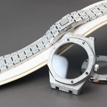 41mm Cazul Curea Bărbați Ceas Watchband Piese de Cristal Safir Noi Versiuni Impermeabil 31.8 mm Cadran Pentru Seiko nh36 nh35 Circulație