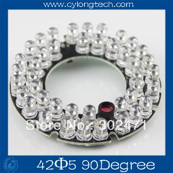 42 LED-uri de 5mm cu Infraroșu IR Led-uri Bord Pentru Camera de 90 de Grade Bec.CY42F5-90A