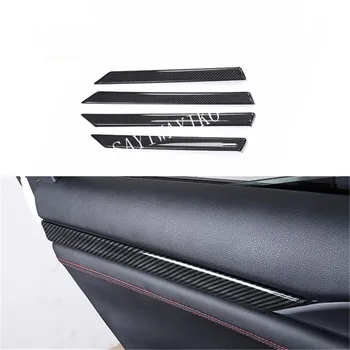 4buc Fibra de Carbon de Culoare ABS Interioare Auto Tapiterie Usi Stripe Cover Garnitura Pentru Honda Civic 2016-2017 Styling Auto