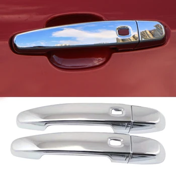 4buc/Set Fața Exterioară a Mânerului Portierei Capacul Ornamental Decor Inteligent Gaura de Argint se Potrivesc pentru Chevrolet Camaro 2020 2019 2018 2017 2016