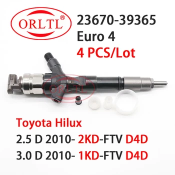 4BUC Toyota Hilux 1KD Duza 23670-39365 Common Rail Injector 295050-0200 Combustibil Pulverizator 2367039365 Pentru Hilux 2KD-FTV Injector