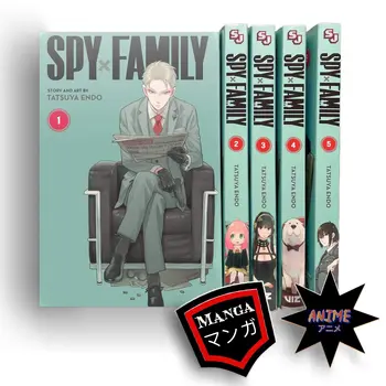 5 Cărți/set engleză Anime Original SPION×FAMILIE Oficial de Carte de benzi Desenate Volumul 1-5 SPION FAMILIE Yor Falsificator Anya Falsificator Manga Cărți