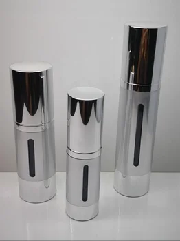 50ml de argint/aur airless sticla pentru ser/lotiune/emulsie/fundației/gel/toner reîncărcabile portabil cosmetice de ambalare