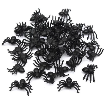 50pcs groază păianjen negru casă bântuită de păianjen bar partidul decor consumabile simulare complicat jucărie decor de halloween