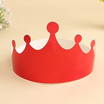 50pcs Reglabil Hârtie Ziua Princess Crown Prince Palarie Copii Adult, Rochie de Petrecere Decor Consumabile Fată Băiat de Aur Roșu