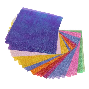50pcs Strălucitoare Origami Hârtie față-Verso de Culoare Culori Amestecate - 2.76 Inch Pătrat Ușor Ori de Hârtie pentru Incepatori