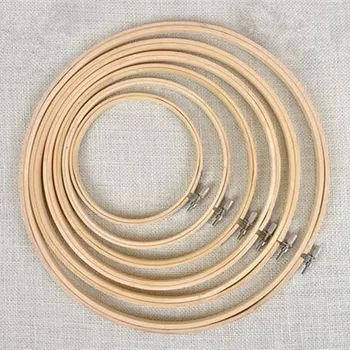 6 Dimensiune/set Broderie Cercuri Cadru stabilit 17/21/24/27/31/34cm din Lemn de Bambus Broderie Cerc Inele pentru DIY cruciulițe Needlecraft