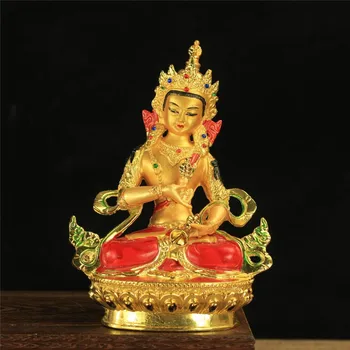 6 inch Budist Eficace Aliaj Metal de Aurire Statuie a lui Buddha Vajrasattva Tibetan Pune Acasă Decorare Oranments