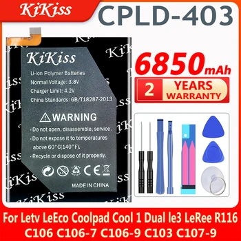 6850mAh CPLD-403 Baterie Pentru Letv LeEco Coolpad Cool1 Rece 1 Dual le3 LeRee R116 C106 C106-7 C106-9 C103 C107-9 Telefon Mobil