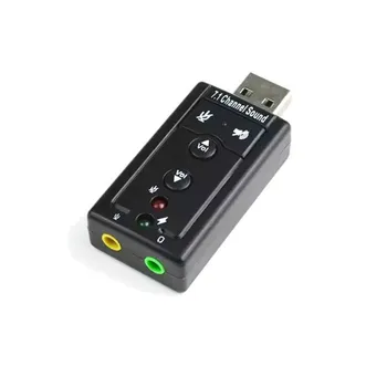 7.1 placa de Sunet USB pentru Căști de 3,5 mm Microfon Adaptor Audio Stereo Căști Acceptă Sunet 3D pentru Desktop Laptop