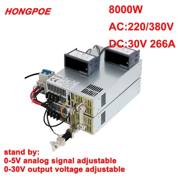 8000W 30V Alimentare 0-30V Putere Reglabila 0-5V Semnal Analogic de Control 220V380 AC-DC 30V 266A de Mare Putere Transformator LED Motor