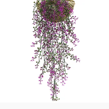 80cm Iarba de Viță de vie de Plante Artificiale Cununa de 5 Capete de Plante Casa Gradina Magazin Librărie Agățat de Perete Decor DIY Lotus Iarba Ornament