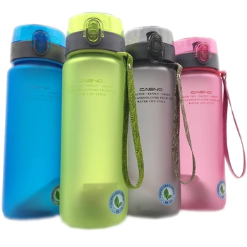 850ml/560ml/400ml Portabil Sticla de Apa de Plastic Cu Coarda BPA Free de Sport în aer liber Agitator Băut Sticle Eco-Friendly