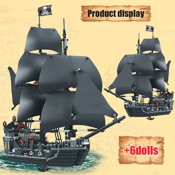 875PCS DIY Piratii Din Caraibe Blocuri Jucarii CompatibleThe Black Pearl Nava Jucării Pentru Băieți Copii Fete