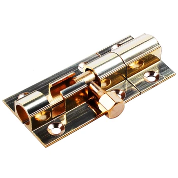 8Pcs 1.5-Inch Lung Brass Door Zăvor de Blocare Baril Șurubul de Aur