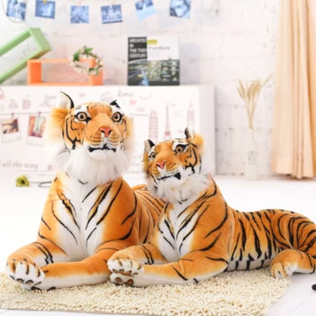 90cmPlush Tigru Simulare de Dormit Papusa Perna galben și alb Realiste drăguț Moale Animale de Pluș copii Ziua de nastere Cadou de crăciun
