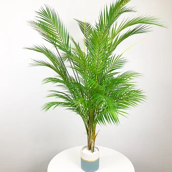 98cm 15 Capete Mari de Palmier Tropical Plante Artificiale Ramură Fals Frunze de Palmier Real Atingere de Plastic, Frunze Decor de Birou Acasă