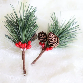 9cm Mini pom de Crăciun artificial, flori de plante de ace de pin, brad de plastic tabelul de pin ornamente, decoratiuni de Craciun pentru casa