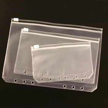 A5/A6/A7 Folder de Stocare de Fișiere Standard Transparente din PVC volante Sac de Depozitare cu Fermoar Arhiva Liant Manager de Fișiere Rechizite de Birou