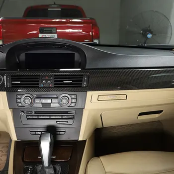 ABS, Fibra de Carbon Cereale Interior Consola centrala de Bord Panoul de Benzi fantele de Aerisire Garnitura Pentru BMW Seria 3 E90 2005-12 LHD