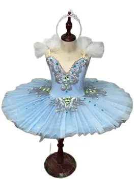 Albastru Tutu Balet Pentru Fata Fusta de Balet Pentru Copii 