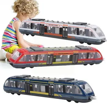 Aliaj pentru copii de Tren Tren Modele de Jucarii Feroviar de Mare Viteză turnat sub presiune Tren de Jucărie de Învățământ Băieți Tren de Jucarii Pentru Copii Cadou N4J4